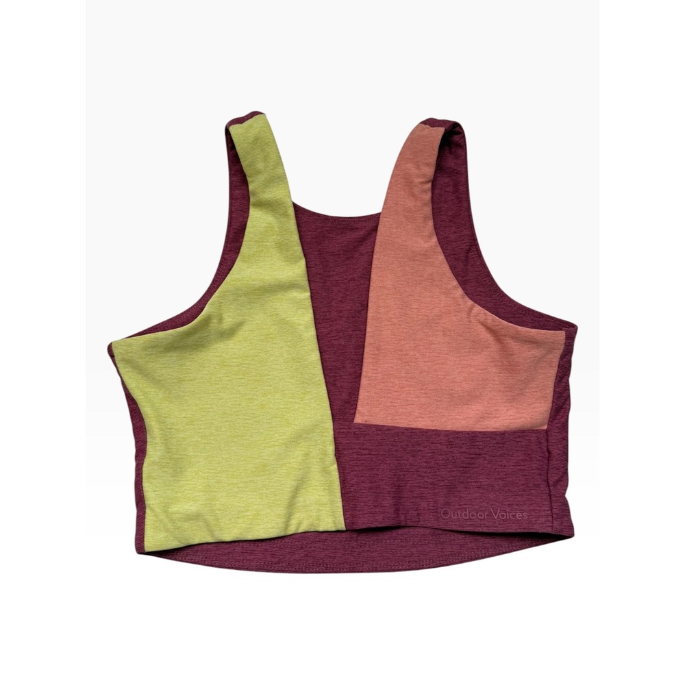 Outdoor Voices Doing Things Bra Small Shiraz Colorblock TechSweat Top